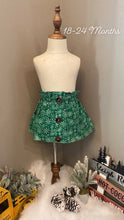 Load image into Gallery viewer, Green Snowflake Little Girl SkirtS