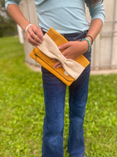 Load image into Gallery viewer, Yellow Bow Clutch Purse