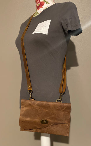 Brown Leather Crossbody Purse