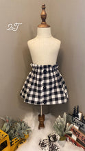 Load image into Gallery viewer, Black &amp; White Plaid Little Girl Skirt
