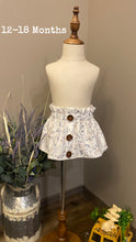 Load image into Gallery viewer, White Forest Animal Little Girl Skirt