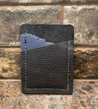 Load image into Gallery viewer, Black &amp; Blue Double Slot Money/Card Holder