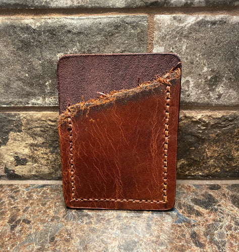 Brown Distressed Card/Money Holder