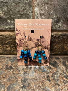 Blue Bead Earrings