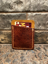 Load image into Gallery viewer, Brown Leather Card/Money Holder