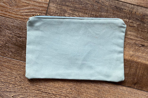 Light Blue Zipper Bag