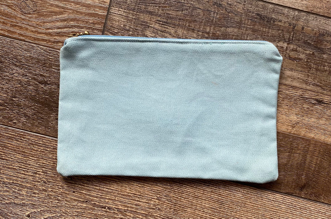 Light Blue Zipper Bag