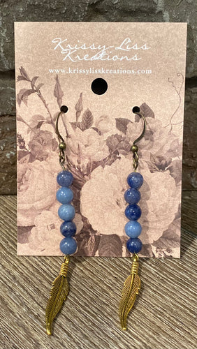 Blue Bead Earrings