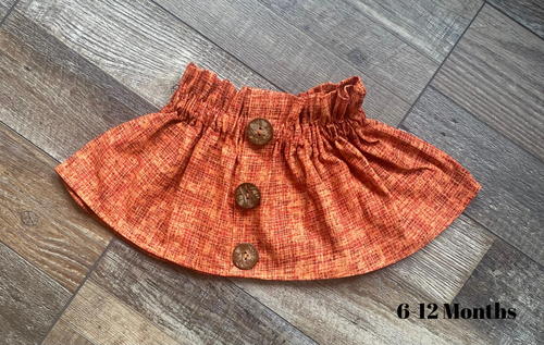 Orange Little Girl Skirt