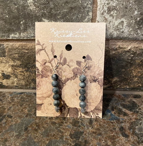 Black & Grey Bead Earrings