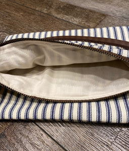 Blue Stripe Clutch Purse