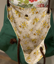 Load image into Gallery viewer, Green Shoulder Bag With Brown Straps