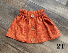 Load image into Gallery viewer, Orange Little Girl Skirt