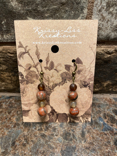 Multi Colored Bead Earrings