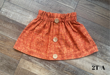 Load image into Gallery viewer, Orange Little Girl Skirt