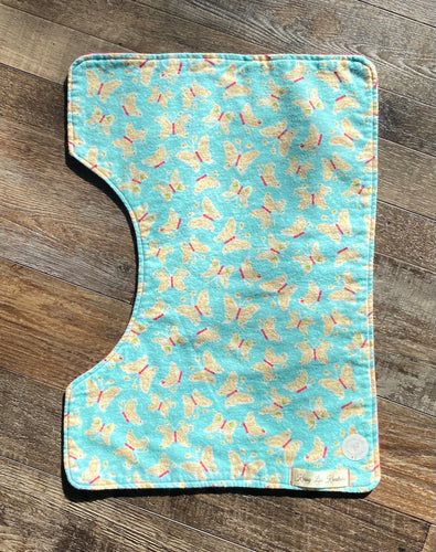 Yellow Butterfly Burp Cloth