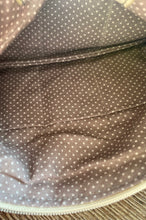 Load image into Gallery viewer, Cream &amp; Red Zipper Bag