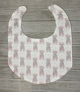Ballerina Shoes Baby Bib
