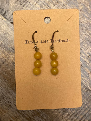 Yellow Bead Earrings